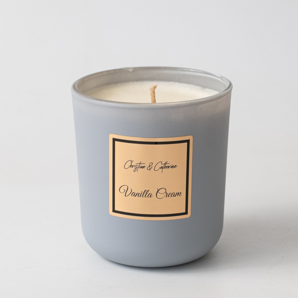Vanilla Cream SoyCandle Grey