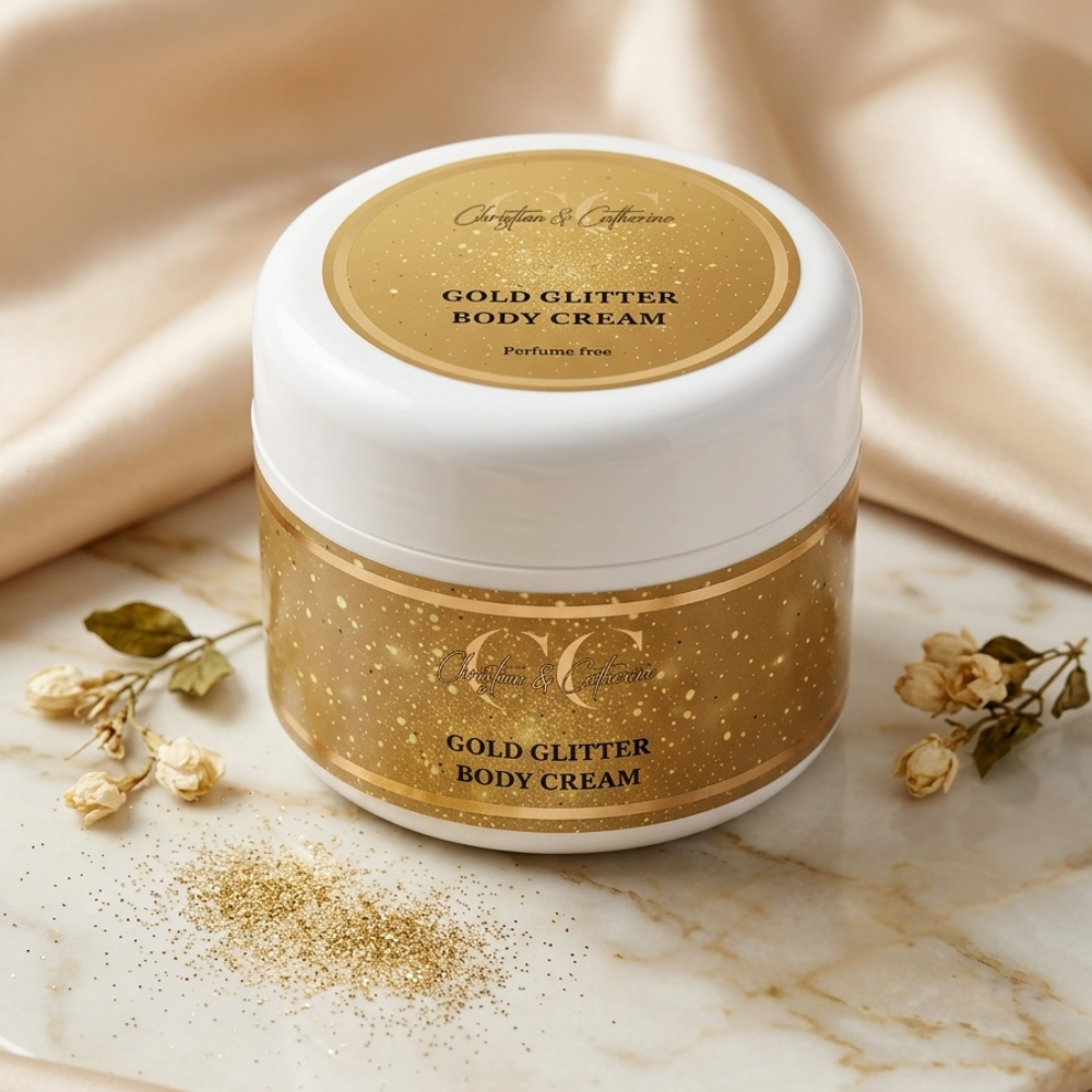 Gold Glitter Body Cream