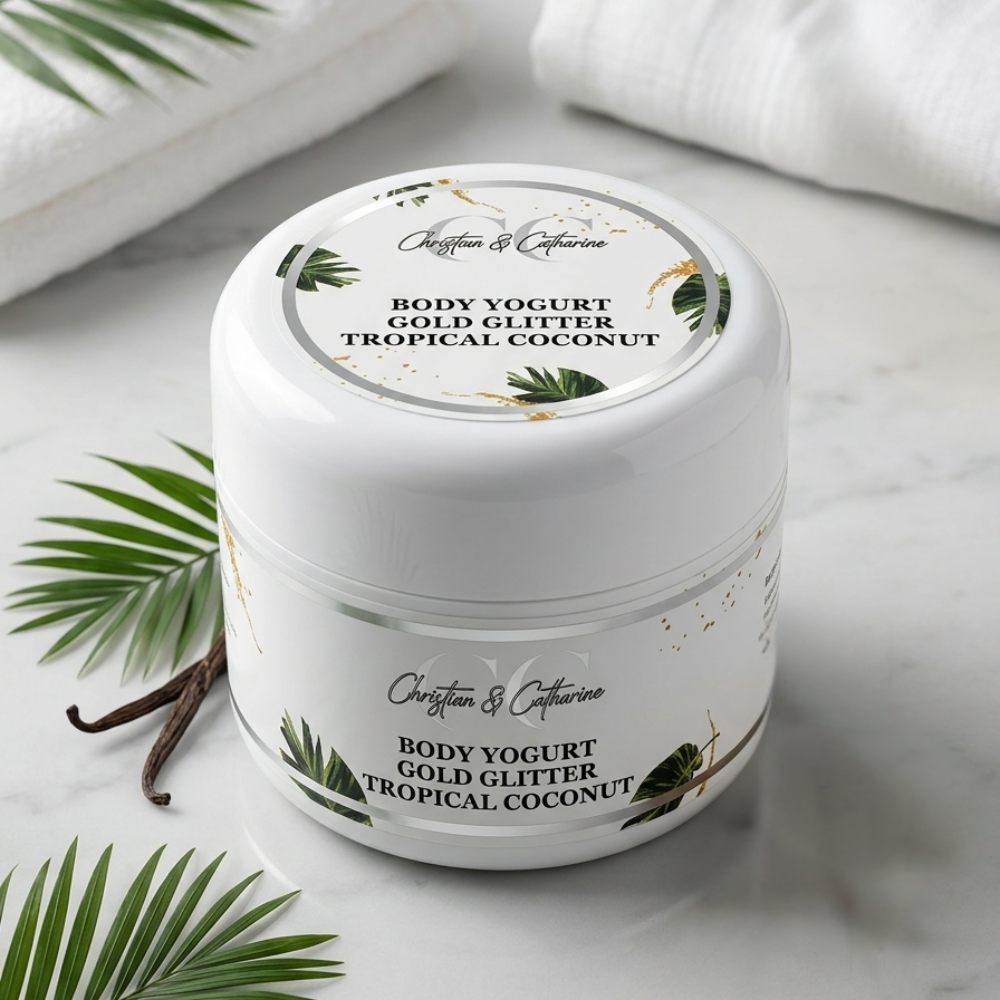Gold Glitter Tropical Coconut Body Yogurt